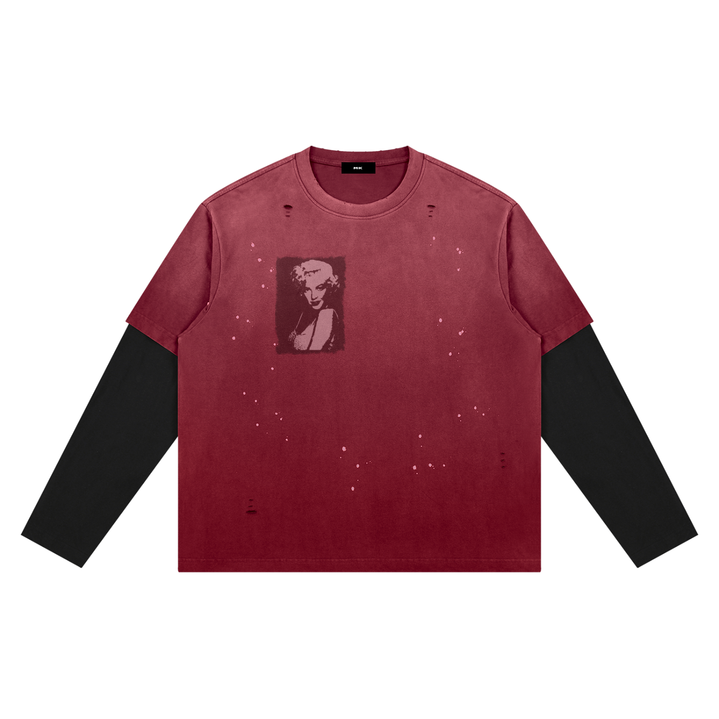 Burgundy Muse Layered Tee