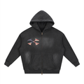 Sunfade Two-way Zipper Boxy Fleece Hoodie