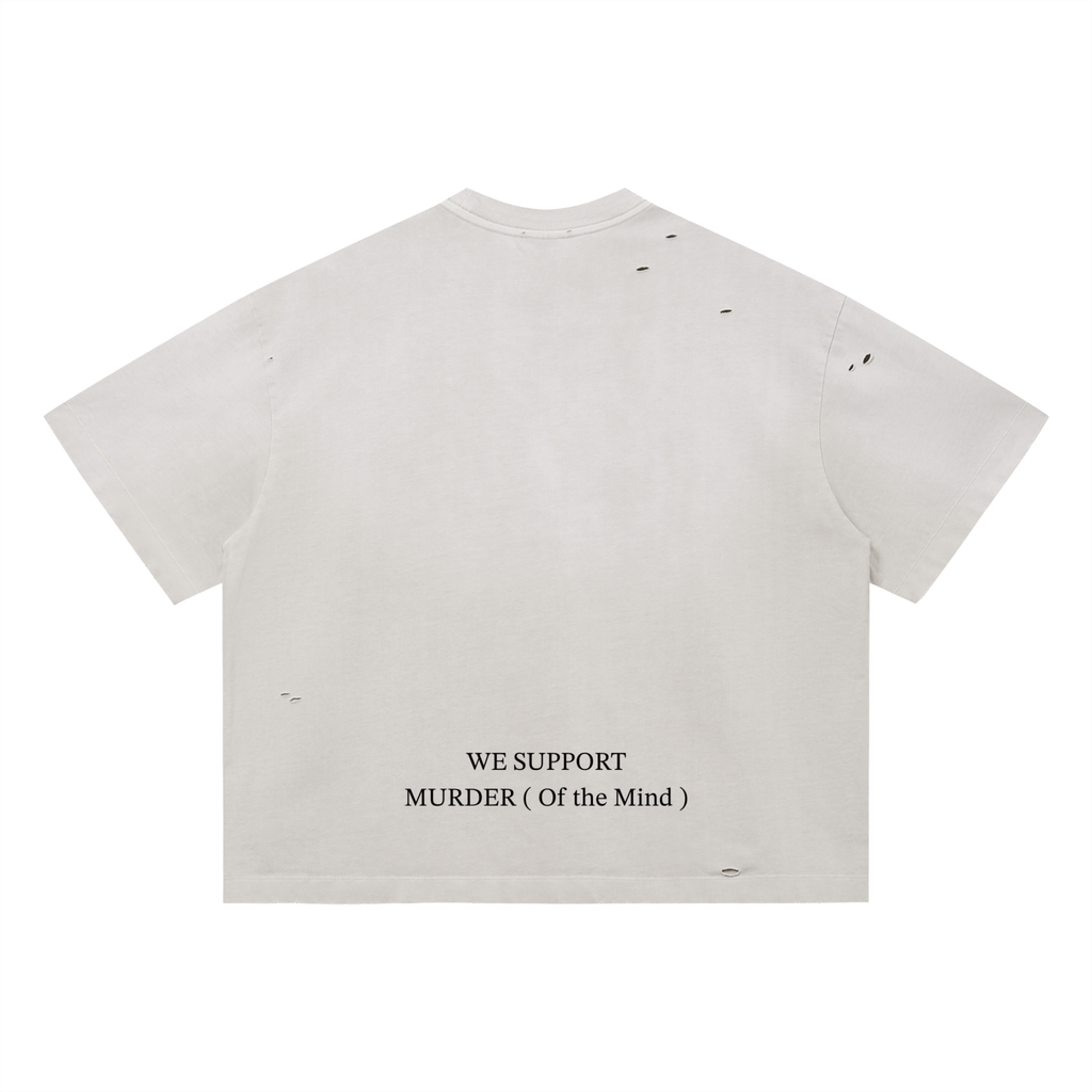 Vintage Washed Distressed Boxy Oversized T-Shirt