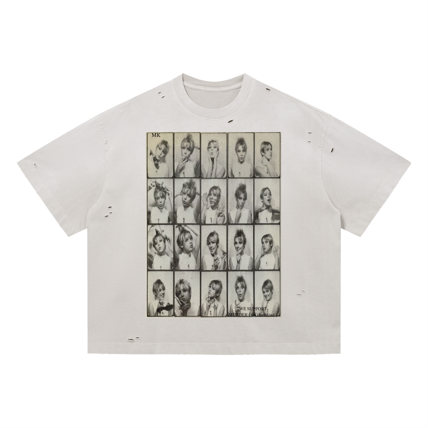 Vintage Washed Distressed Boxy Oversized T-Shirt