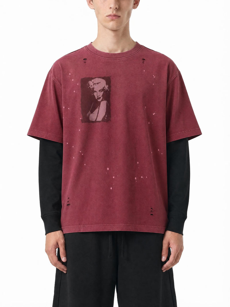 Burgundy Muse Layered Tee